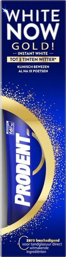 Begroting ???? Prodent Tandpasta White Now Gold 75 Ml ✨ 2 Begroting ???? Prodent Tandpasta White Now Gold 75 Ml ✨ - Afbeelding 2