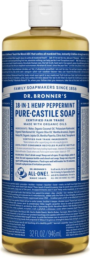 Top 10 ???? Dr Bronners Magic Pure Castile Soap Pepermunt 945ml ⭐ 1 Top 10 ???? Dr Bronners Magic Pure Castile Soap Pepermunt 945ml ⭐