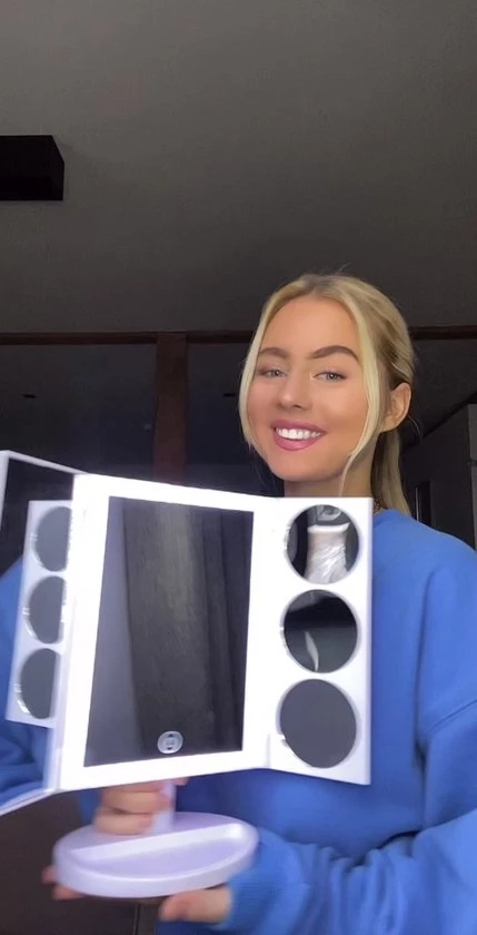 Goedkoopste ???? BAIK TECH BAIK Make Up Spiegel Met LED Strip Wit – Staande Spiegel - Met 3 Vergrootspiegels – Cosmetica / Visagie Spiegel - Scheerspiegel - 22 Dimbare Leds - 180° Draaibaar – Op Batterijen En USB (kabel Incl) - Voor Haar ???? 2 Goedkoopste ???? BAIK TECH BAIK Make Up Spiegel Met LED Strip Wit – Staande Spiegel - Met 3 Vergrootspiegels – Cosmetica / Visagie Spiegel - Scheerspiegel - 22 Dimbare Leds - 180° Draaibaar – Op Batterijen En USB (kabel Incl) - Voor Haar ???? - Afbeelding 2