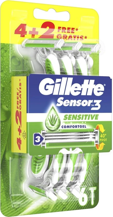 Goedkoopste ???? Gillette Sensor3 Sensitive Wegwerpmesjes Mannen - 6 Stuks ✔️ 7 Goedkoopste ???? Gillette Sensor3 Sensitive Wegwerpmesjes Mannen - 6 Stuks ✔️ - Afbeelding 7