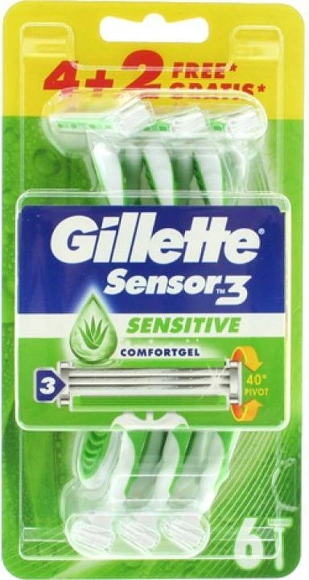 Goedkoopste ???? Gillette Sensor3 Sensitive Wegwerpmesjes Mannen - 6 Stuks ✔️ 2 Goedkoopste ???? Gillette Sensor3 Sensitive Wegwerpmesjes Mannen - 6 Stuks ✔️ - Afbeelding 2