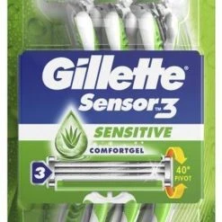 Goedkoopste ???? Gillette Sensor3 Sensitive Wegwerpmesjes Mannen - 6 Stuks ✔️