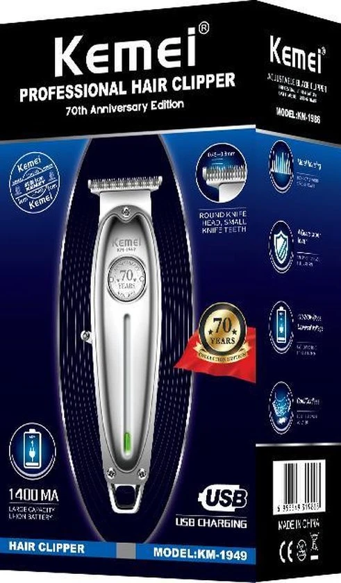 Coupon ???? Kemei KM-1949® - 2020 Upgraded - Extra Power - Hair Clipper - Trimmer - Tondeuse - Baardhaar - Hoofdhaar - 0mm - Fijne Lijntjes - Grof - Snel Opladen - Draadloos ???? 5 Coupon ???? Kemei KM-1949® - 2020 Upgraded - Extra Power - Hair Clipper - Trimmer - Tondeuse - Baardhaar - Hoofdhaar - 0mm - Fijne Lijntjes - Grof - Snel Opladen - Draadloos ???? - Afbeelding 5
