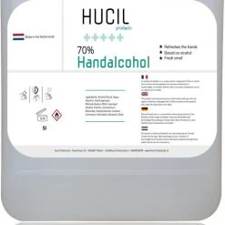 Coupon ???? Hucil Handalcohol 70% Procent - Dunne Vloeistof - Vloeibaar - Hand Alcohol - Handgel - Voor Spray Dispensers - 5 Liter ⌛