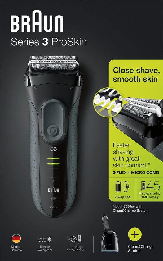 Hete verkoop ???? Braun Series 3 3050cc ProSkin Zwart/Rood - Elektrisch Scheerapparaat ???? 14 Hete verkoop ???? Braun Series 3 3050cc ProSkin Zwart/Rood - Elektrisch Scheerapparaat ???? - Afbeelding 14