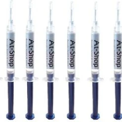 Beste deal ⭐ AT-Shop.nl Tanden Bleekset - 10 Effectieve Bleekgel Spuiten - Effectieve Gelspuiten - Tandenbleekset - Zonder Peroxide (0%) - Witte Tanden - Veilig Thuis Tanden Bleken - Tandenbleker ⌛