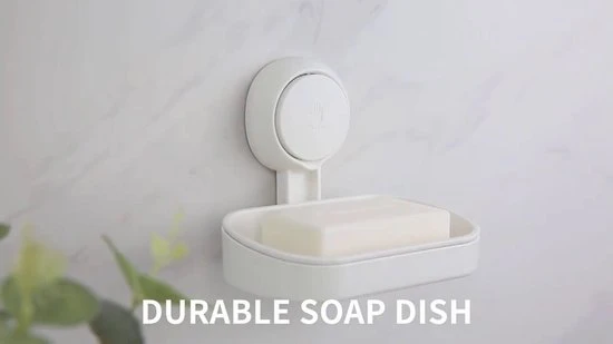 Flash-uitverkoop ???? Malony Zeepbakje Met Zuignap - Zeephouder - Badkamer Accessoires - 2 Lagen - Hangend Of Staand - Wit ???? 2 Flash-uitverkoop ???? Malony Zeepbakje Met Zuignap - Zeephouder - Badkamer Accessoires - 2 Lagen - Hangend Of Staand - Wit ???? - Afbeelding 2