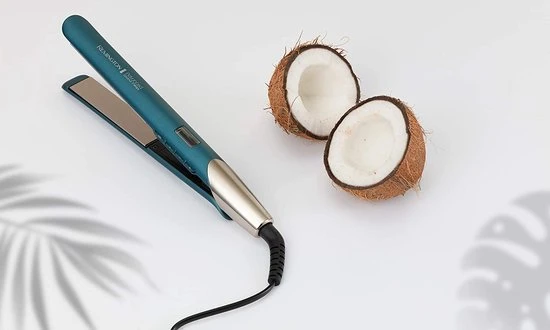 Beste Verkoop ???? Remington Advanced Coconut Therapy Ceramic Hair Straightener - Salon Performance 110 Mm Hair Straighteners With Integrated Temperature Sensor - S8648, Jade ???? 7 Beste Verkoop ???? Remington Advanced Coconut Therapy Ceramic Hair Straightener - Salon Performance 110 Mm Hair Straighteners With Integrated Temperature Sensor - S8648, Jade ???? - Afbeelding 7