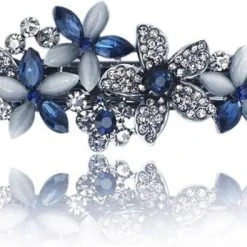 Aanbiedingen ???? PaCaZa Chique Bloemen Haarclip - Blauw| Haarsieraad - Haarversiering - Haaraccessoire | Bruid - Bruidsmeid - Bruidsmeisje | Haarklem - Haarclip | Gelegenheid - Bruiloft - Kerst - Gala - Communie ????