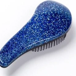 Coupon ???? Merkloos Blauwe Glitter Teezer Brush - Haarborstel - Tangle Teezer - Anti Klit Hairbrush - Beschermt Haar - Pijnloos - Reisformaat - Nat En Droog Haar - Antiklit Haarborstel – Detangling – Salon Pro – Kinder Haarborstel – Styling Borstel ✨