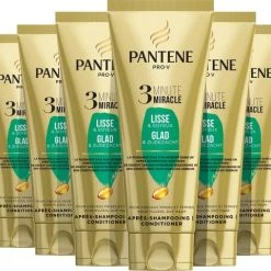 Beste Verkoop ???? Pantene 3 Minute Miracle Conditioner Glad & Zijdezacht - Voordeelverpakking - 6x200 Ml ????