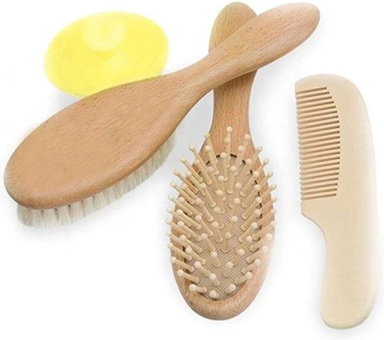 Kopen ✨ Haur – Babykam Set Met Extra Zachte Borstel - Borstel Bamboe - Geitenhaar Borstel ???? 2 Kopen ✨ Haur – Babykam Set Met Extra Zachte Borstel - Borstel Bamboe - Geitenhaar Borstel ???? - Afbeelding 2