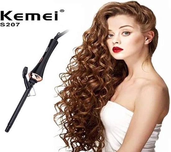 Flash-uitverkoop ???? Kemei S207 – Krultang Geschikt Voor Alle Haartypes - Ultra Dun - Zwart ???? 4 Flash-uitverkoop ???? Kemei S207 – Krultang Geschikt Voor Alle Haartypes - Ultra Dun - Zwart ???? - Afbeelding 4