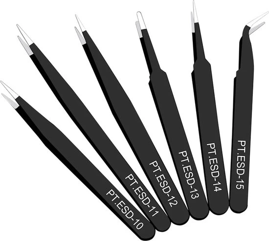 Aanbiedingen ✨ Merkloos Epileer Pincet Set - 6-delig - Wenkbrauwen - Splinters - RVS - Zwart ???? 4 Aanbiedingen ✨ Merkloos Epileer Pincet Set - 6-delig - Wenkbrauwen - Splinters - RVS - Zwart ???? - Afbeelding 4