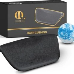 Begroting ???? QuaLife Badkussen Zwart Met Gratis Bruisbal - Luxe Nekkussen Bad - Hoofdsteun Spa En Jacuzzi - Orthopedisch Hoofd Kussen Met Zuignappen - Waterdicht - Schuimrubber ????
