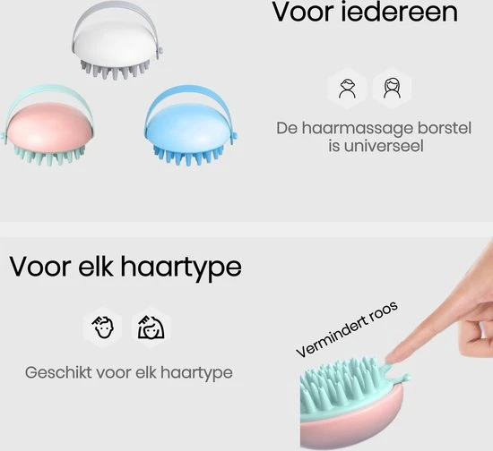Begroting ???? Your Daily Goods Luxe Massage Haarborstel – Hoofdhuid Hoofdborstel – Haargroei - Antiroos - Wit/Grijs ???? 3 Begroting ???? Your Daily Goods Luxe Massage Haarborstel – Hoofdhuid Hoofdborstel – Haargroei - Antiroos - Wit/Grijs ???? - Afbeelding 3