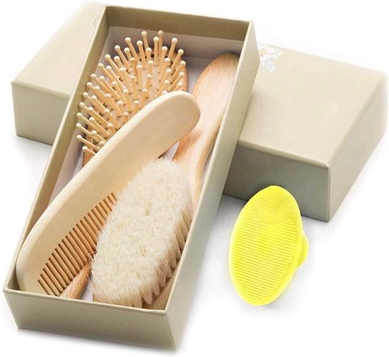 Kopen ✨ Haur – Babykam Set Met Extra Zachte Borstel - Borstel Bamboe - Geitenhaar Borstel ???? 1 Kopen ✨ Haur – Babykam Set Met Extra Zachte Borstel - Borstel Bamboe - Geitenhaar Borstel ????