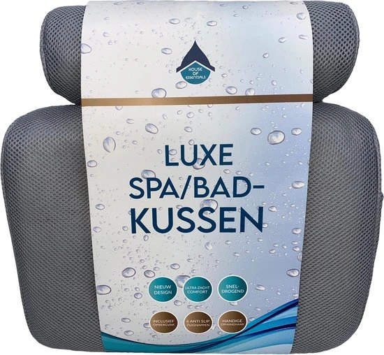 Beste Verkoop ???? House Of Essentials Luxe Spa Badkussen Grijs - Orthopedisch Spa Kussen Voor Rug/Schouders/Nek - 6 Anti Slip Zuignappen - Ergonomisch Design - Hoofdkussen Voor In Bad - Inclusief Loofah Scrub Spons ❤️ 9 Beste Verkoop ???? House Of Essentials Luxe Spa Badkussen Grijs - Orthopedisch Spa Kussen Voor Rug/Schouders/Nek - 6 Anti Slip Zuignappen - Ergonomisch Design - Hoofdkussen Voor In Bad - Inclusief Loofah Scrub Spons ❤️ - Afbeelding 9
