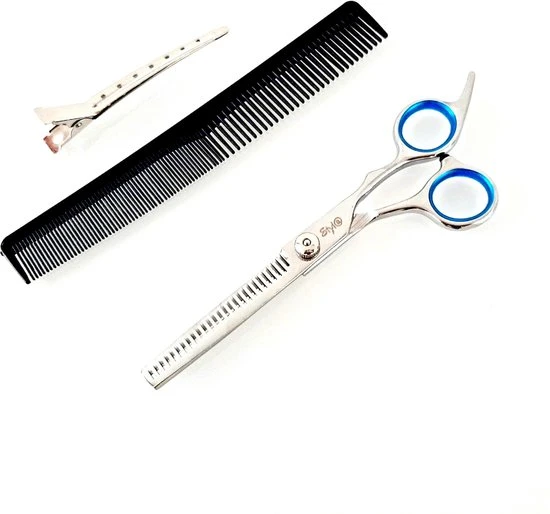 Uitgang ???? Styl@ Uitdunschaar - Kappersschaar - Effileerschaar - Coupeschaar - 6 Inch Haar Schaar - Kapperschaar Rechtshandig- GRATIS Kam En Haarclip ✨ 1 Uitgang ???? Styl@ Uitdunschaar - Kappersschaar - Effileerschaar - Coupeschaar - 6 Inch Haar Schaar - Kapperschaar Rechtshandig- GRATIS Kam En Haarclip ✨