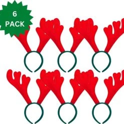 Top 10 ???? Holly Jolly ???? Christmas Collection Kerst Haarband Rendier - Diadeem En Accessoires Voor Kerst - Tiara Voor Kinderen En Volwassenen - 30 Cm - 6 Stuks ????