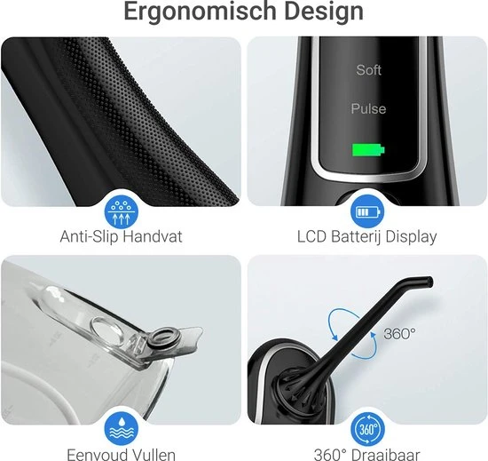 Begroting β TIGIOO - Waterflosser - Monddouche - Draadloos & Oplaadbaar - Zwart 300ml ???? 3 Begroting β TIGIOO - Waterflosser - Monddouche - Draadloos & Oplaadbaar - Zwart 300ml ???? - Afbeelding 3