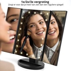 Top 10 ✨ Simver Spiegel Met LED Dragen Verlichting - Valentijn Cadeautje - Cosmetica / Visagie Spiegel - Make-upspiegel - Wit ????