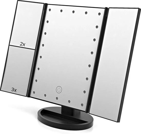 Top 10 ✨ Simver Spiegel Met LED Dragen Verlichting - Valentijn Cadeautje - Cosmetica / Visagie Spiegel - Make-upspiegel - Wit ???? 5 Top 10 ✨ Simver Spiegel Met LED Dragen Verlichting - Valentijn Cadeautje - Cosmetica / Visagie Spiegel - Make-upspiegel - Wit ???? - Afbeelding 5