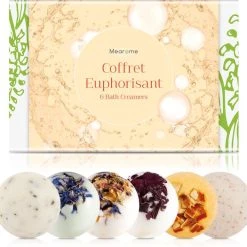 Coupon ???? MEAROME Méarome - Bruisballen Voor Bad- Coffret Euphorisant - 100% Natuurlijk - 6 Stuks ????
