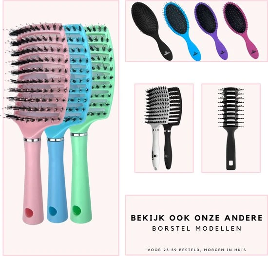 Coupon ???? MOONIE'S® Anti-Klit Haarborstel - Haarborstel - Haarkam - Rond - Roze ⭐ 7 Coupon ???? MOONIE'S® Anti-Klit Haarborstel - Haarborstel - Haarkam - Rond - Roze ⭐ - Afbeelding 7