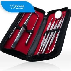 Goedkoopste ???? ISmile - Professionele Tandarts Set - Tandsteen Verwijderaar - RVS - Tandarts Haakje - Tandarts Instrument - Tandarts Spiegel ????
