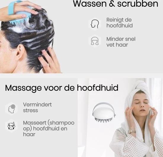 Begroting ???? Your Daily Goods Luxe Massage Haarborstel – Hoofdhuid Hoofdborstel – Haargroei - Antiroos - Wit/Grijs ???? 2 Begroting ???? Your Daily Goods Luxe Massage Haarborstel – Hoofdhuid Hoofdborstel – Haargroei - Antiroos - Wit/Grijs ???? - Afbeelding 2