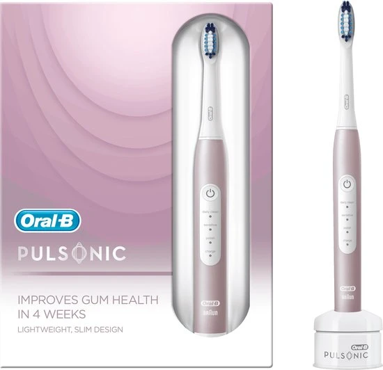 Gloednieuw ???? Oral B Oral-B Pulsonic Slim Luxe 4000 - Rose Gold - Elektrische Tandenborstel ???? 1 Gloednieuw ???? Oral B Oral-B Pulsonic Slim Luxe 4000 - Rose Gold - Elektrische Tandenborstel ????