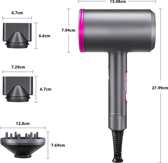 Kopen β JUCAGO Professionele Föhn Met Diffuser - Ionische Haardroger Elektrisch - Haarföhn - Krullen ???? 5 Kopen β JUCAGO Professionele Föhn Met Diffuser - Ionische Haardroger Elektrisch - Haarföhn - Krullen ???? - Afbeelding 5