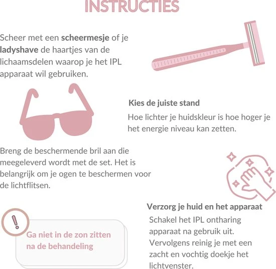 Korting ???? P'eau Hairremoval Peau Premium Ontharingsapparaat - IPL Ontharing Laser - Rosé ???? 3 Korting ???? P'eau Hairremoval Peau Premium Ontharingsapparaat - IPL Ontharing Laser - Rosé ???? - Afbeelding 3