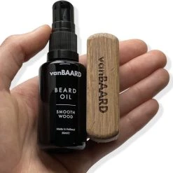 Beste Verkoop ???? VanBAARD Exclusieve Baardverzorgingset - Baardolie SmoothWood - Vegan Baardborstel - VanBAARDset ✔️
