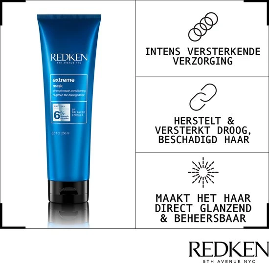 Hete verkoop ???? Redken Extreme Mask – Verzorgend En Herstellend Haarmasker Voor Droog En Beschadigd Haar – 250 Ml β 6 Hete verkoop ???? Redken Extreme Mask – Verzorgend En Herstellend Haarmasker Voor Droog En Beschadigd Haar – 250 Ml β - Afbeelding 6