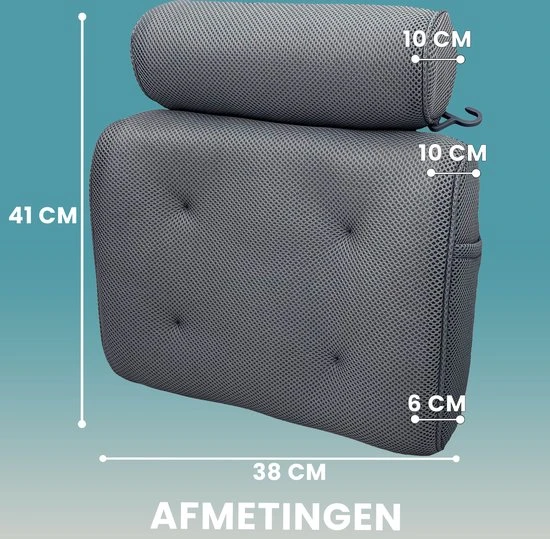 Beste Verkoop ???? House Of Essentials Luxe Spa Badkussen Grijs - Orthopedisch Spa Kussen Voor Rug/Schouders/Nek - 6 Anti Slip Zuignappen - Ergonomisch Design - Hoofdkussen Voor In Bad - Inclusief Loofah Scrub Spons ❤️ 8 Beste Verkoop ???? House Of Essentials Luxe Spa Badkussen Grijs - Orthopedisch Spa Kussen Voor Rug/Schouders/Nek - 6 Anti Slip Zuignappen - Ergonomisch Design - Hoofdkussen Voor In Bad - Inclusief Loofah Scrub Spons ❤️ - Afbeelding 8