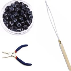 Beste Verkoop ???? Merkloos Combo_Microring Met Silicone 100 Stuks_ Bevat [microring Met Silicone Kleur Zwart + Microring Loop + Microring Inzettang] ????