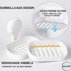 Flash-uitverkoop ???? Malony Zeepbakje Met Zuignap - Zeephouder - Badkamer Accessoires - 2 Lagen - Hangend Of Staand - Wit ???? 21 Flash-uitverkoop ???? Malony Zeepbakje Met Zuignap - Zeephouder - Badkamer Accessoires - 2 Lagen - Hangend Of Staand - Wit ???? -Weleda Shop 550x547 7