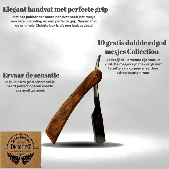 Goedkoopste ???? Diciotto Barbiersmes - Shavette - Scheermes - Open Scheermes - Straight Razor - Klapmes - Klassiek Scheermes ???? 2 Goedkoopste ???? Diciotto Barbiersmes - Shavette - Scheermes - Open Scheermes - Straight Razor - Klapmes - Klassiek Scheermes ???? - Afbeelding 2