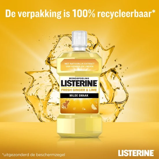 Goedkoopste ???? LISTERINE Fresh Ginger & Lime Mondwater, Met Gember- En Limoenextract, Mondspoeling Zonder Alcohol, Voor Een Frisse Adem, 3 X 500 Ml ???? 7 Goedkoopste ???? LISTERINE Fresh Ginger & Lime Mondwater, Met Gember- En Limoenextract, Mondspoeling Zonder Alcohol, Voor Een Frisse Adem, 3 X 500 Ml ???? - Afbeelding 7