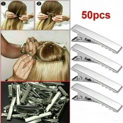 Uitgang ???? AA Commerce Professionele Premium Haarclips Set - Hobby Knutsel Haarspeldjes Hair Styling Accessoires - Haarspelden Haarklemmen Kapper Haarstyling Haar Clips Alligator Klemmen Haarknip Spelden - Set Van 50 Stuks ????