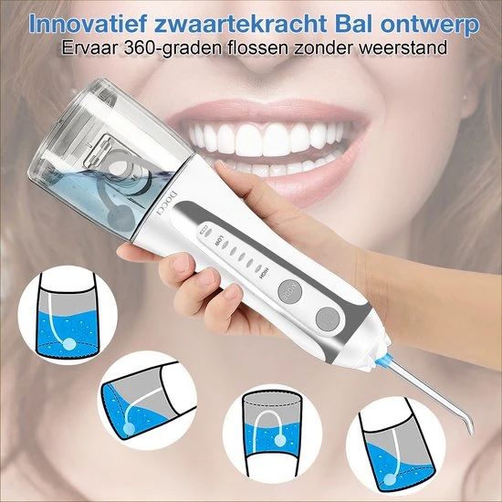 Hete verkoop ???? Docci DC-700W Flosapparaat – 5 Standen En 5 Opzetstukjes – Gratis Luxe Reistas - 300 Ml Tank - 30 Dagen Geld Terug Garantie! – Wit ???? 3 Hete verkoop ???? Docci DC-700W Flosapparaat – 5 Standen En 5 Opzetstukjes – Gratis Luxe Reistas - 300 Ml Tank - 30 Dagen Geld Terug Garantie! – Wit ???? - Afbeelding 3