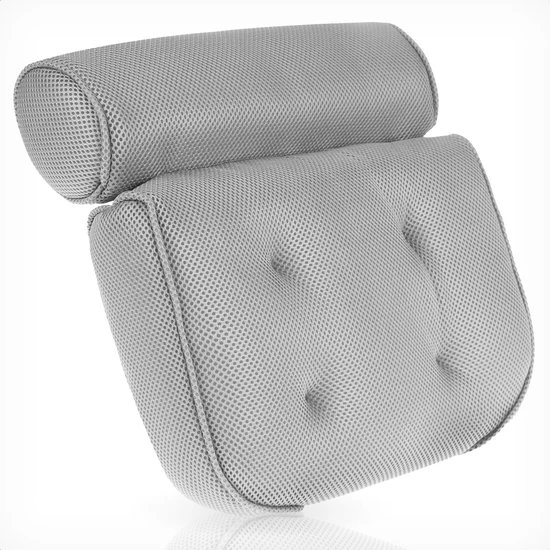 Goedkoop ⌛ ForDig Luxe Badkussen Met Zuignappen – Nekkussen Bad Anti Slip – Badkussens Voor In Bad / Jacuzzi – Hoofdsteun Bad - Grijs ???? 8 Goedkoop ⌛ ForDig Luxe Badkussen Met Zuignappen – Nekkussen Bad Anti Slip – Badkussens Voor In Bad / Jacuzzi – Hoofdsteun Bad - Grijs ???? - Afbeelding 8
