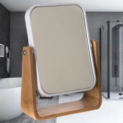 Beste recensies van ???? Merkloos Decopatent® - Staande 360° Makeup Spiegel - Scheerspiegel - Badkamerspiegel - Glas Spiegel Achterkant 3x Vergrotend - Wit Bamboe ???? -Weleda Shop 550x550 484