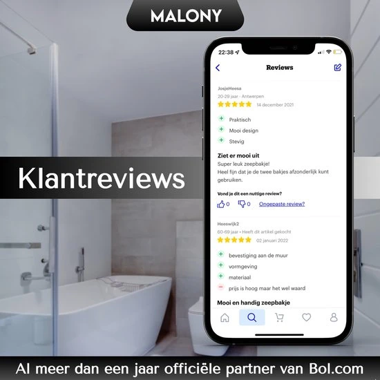Flash-uitverkoop ???? Malony Zeepbakje Met Zuignap - Zeephouder - Badkamer Accessoires - 2 Lagen - Hangend Of Staand - Wit ???? 7 Flash-uitverkoop ???? Malony Zeepbakje Met Zuignap - Zeephouder - Badkamer Accessoires - 2 Lagen - Hangend Of Staand - Wit ???? - Afbeelding 7