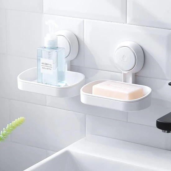 Flash-uitverkoop ???? Malony Zeepbakje Met Zuignap - Zeephouder - Badkamer Accessoires - 2 Lagen - Hangend Of Staand - Wit ???? 11 Flash-uitverkoop ???? Malony Zeepbakje Met Zuignap - Zeephouder - Badkamer Accessoires - 2 Lagen - Hangend Of Staand - Wit ???? - Afbeelding 11