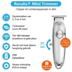 Flash-uitverkoop ???? Revahs Professionele Trimmer Mannen - Tondeuse Cheveux - Haartrimmer - Baardtrimmer - Hair Clipper - Hoofdhaar - Baard Haar ✔️ -Weleda Shop 550x550 531