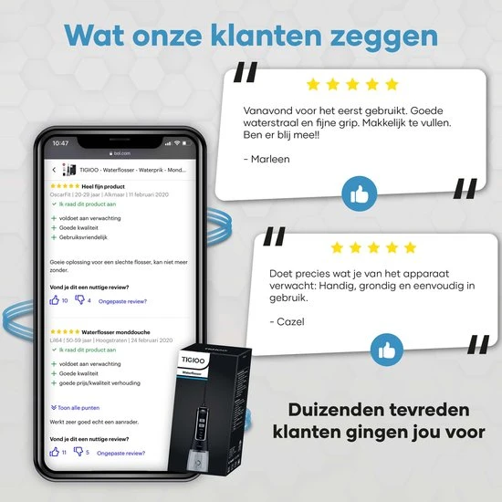 Begroting β TIGIOO - Waterflosser - Monddouche - Draadloos & Oplaadbaar - Zwart 300ml ???? 5 Begroting β TIGIOO - Waterflosser - Monddouche - Draadloos & Oplaadbaar - Zwart 300ml ???? - Afbeelding 5