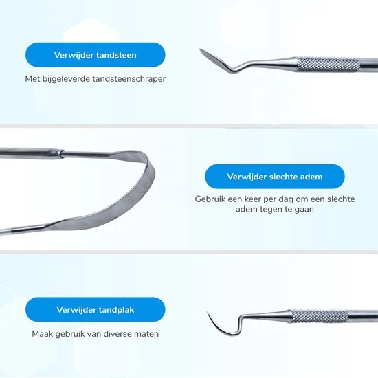 Goedkoopste ???? ISmile - Professionele Tandarts Set - Tandsteen Verwijderaar - RVS - Tandarts Haakje - Tandarts Instrument - Tandarts Spiegel ???? 6 Goedkoopste ???? ISmile - Professionele Tandarts Set - Tandsteen Verwijderaar - RVS - Tandarts Haakje - Tandarts Instrument - Tandarts Spiegel ???? - Afbeelding 6